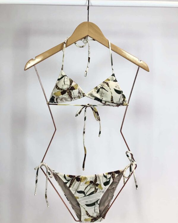 Biquíni off white estampa floral ADRIANA DEGREAS - P - VENDIDO SIST OTO