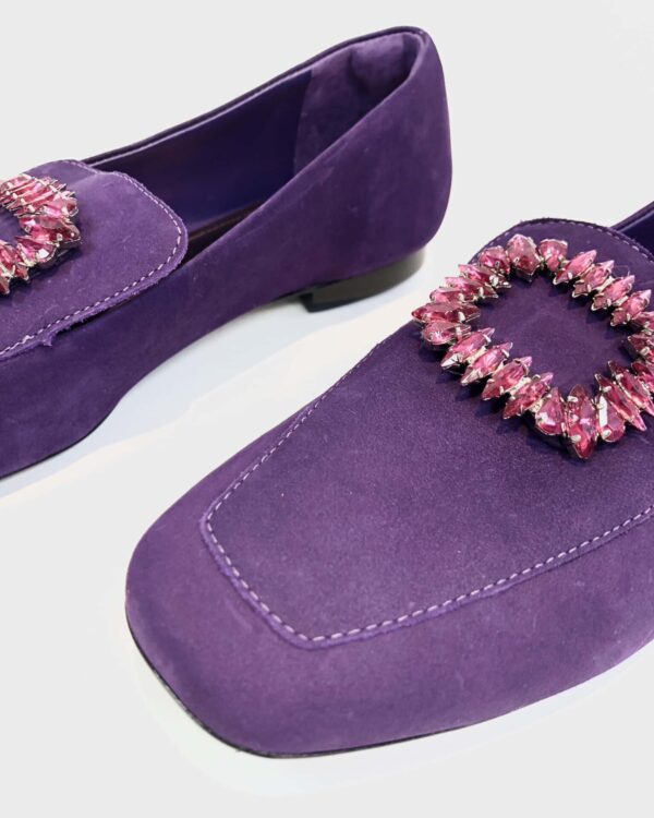 Mocassim roxo com pedraria AREZZO - 36 *nunca usado*