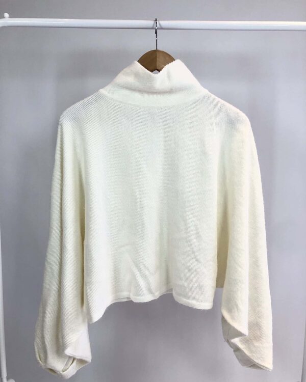 Poncho tricot branco ROSA CHÁ - P