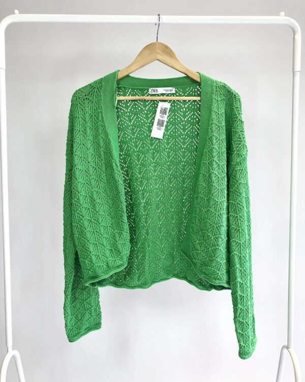 Casaco de tricot verde ZARA - M *VENDIDO SISTEMA OTO*