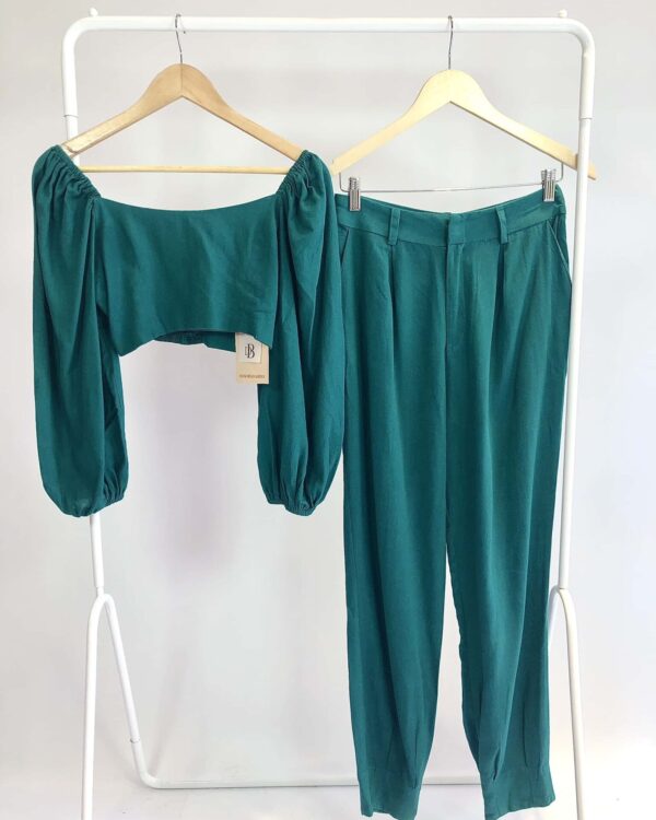 Cropped linho verde DANI BERNARDES - P * nunca usado*