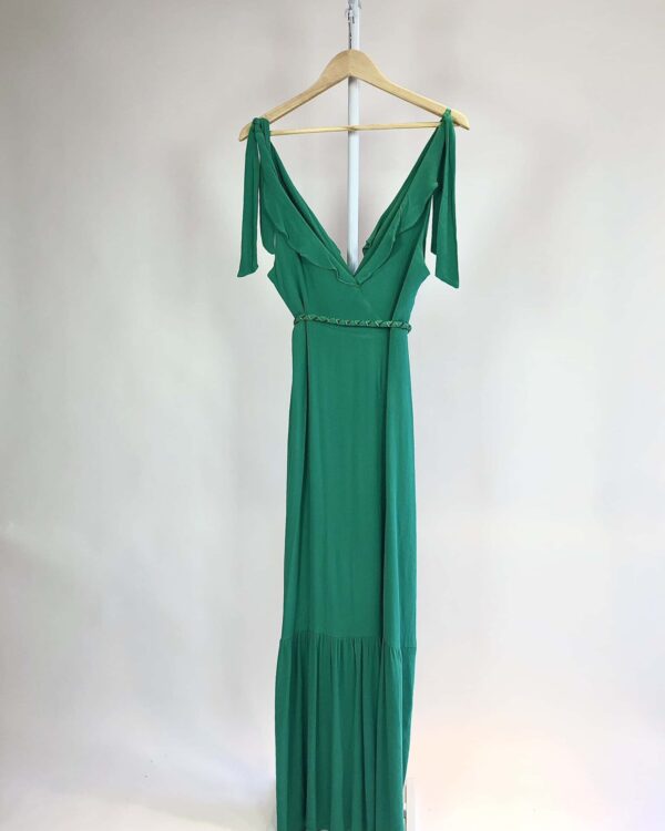 Vestido midi verde SACADA - 44 - VENDIDO SIST OTO