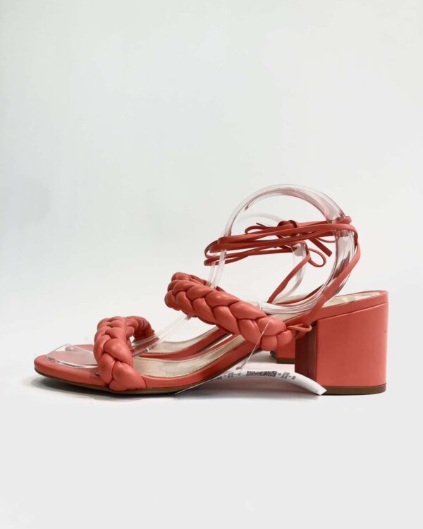 Sandalia laranja com salto bloco AREZZO - 38 - VENDIDO SISTEMA OTO