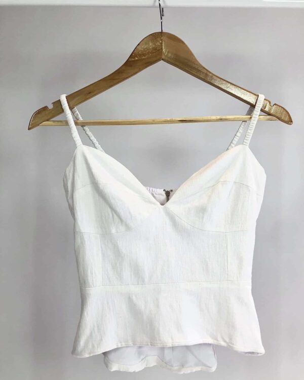 Blusa viscolinho branca alcinha ZEN BASIC - P