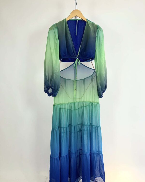 Saída de praia longa verde e azul degradê BLUEMAN - P - VENDIDO SIST OTO