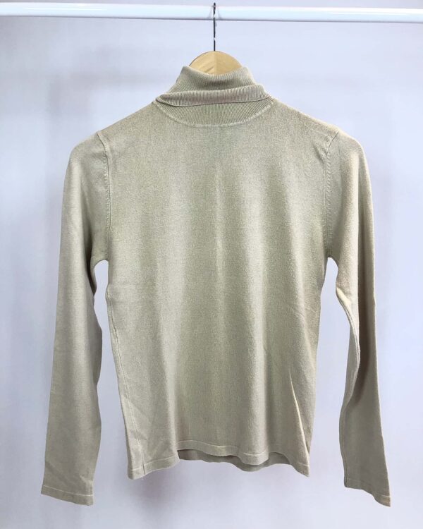 Blusa tricot gola alta bege MIXED - M