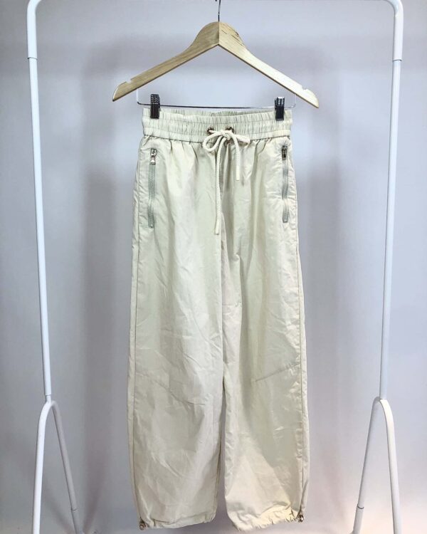 Calça com elástico na cintura off white SHOULDER - 36 - VENDIDO SIST OTO