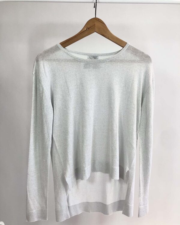 Blusa tricot gelo manga longa com fios de lurex LE LIS BLANC - P - VENDIDO SISTEMA OTO