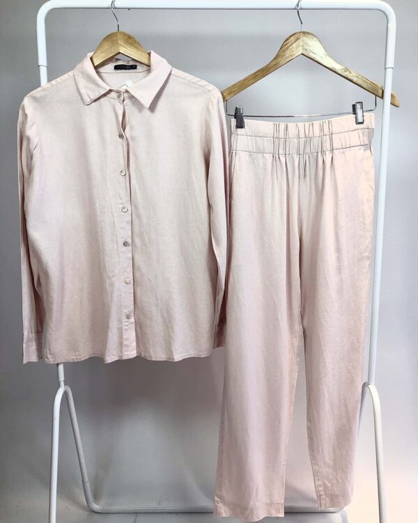 Conjunto rosa calça e camisa DENISE SULIMA - P - VENDIDO SISTEMA OTTO