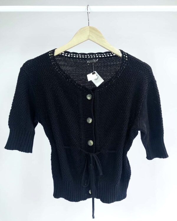 Blusa preta de tricot AGILITA - P