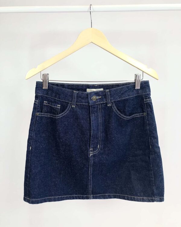 Saia jeans escura CAROL BASSI - P - VENDIDO SIST OTO