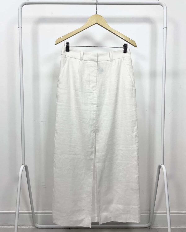 Saia midi linho branca IORANE - 38 - VENDIDO SISTEMA OTO
