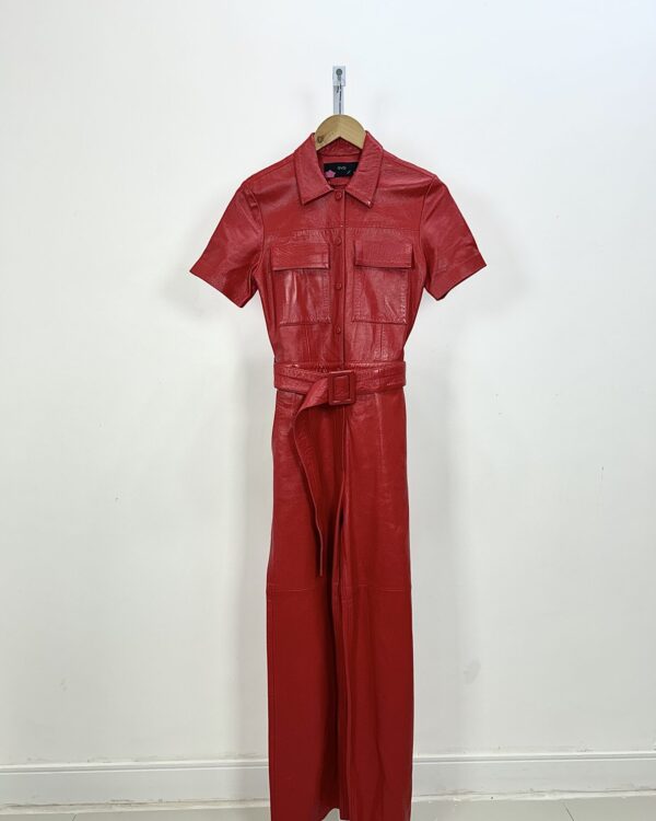 Macacão vermelho couro EVA - 34