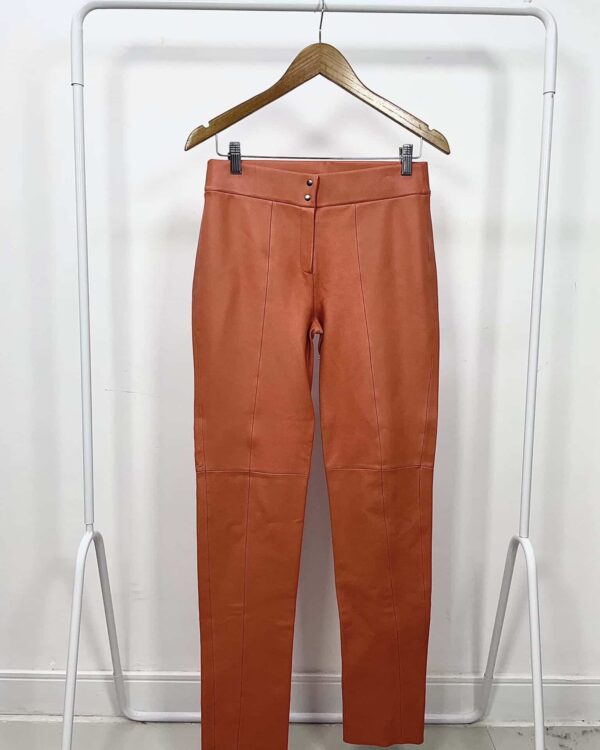 Calça couro salmão LIZIANE RITCHER - 38 - VENDIDO SISTEMA OTO