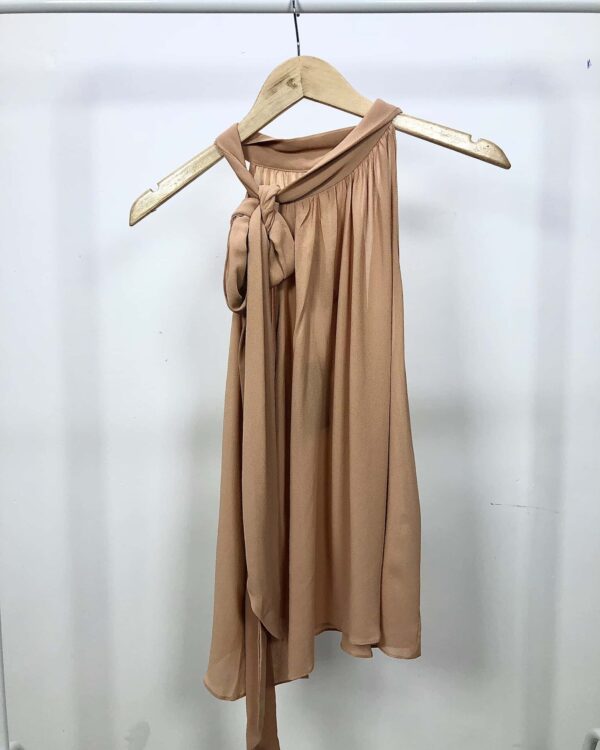 Blusa bege com amarração ANIMALE - 38 *nunca usada* - VENDIDO SIST OTO