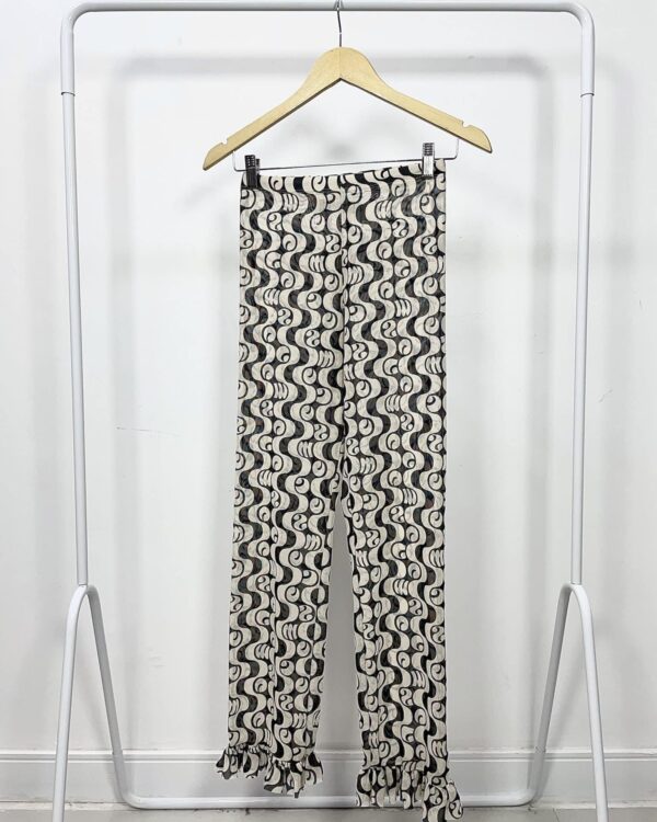 Calça bege com estamp e transparencia COSMO - PP