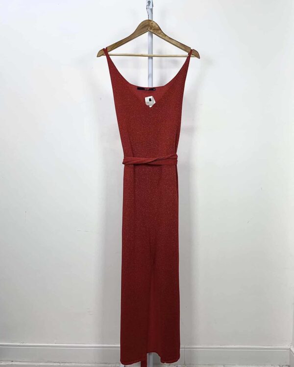 Vestido vermelho lurex EVA - M - VENDIDO SISTEMA OTO