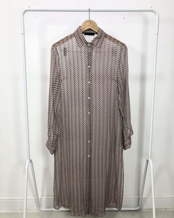 Camisa seda georgette estampada NK  - 38 - VENDIDO SISTEMA OTO