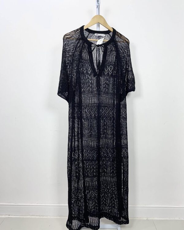 Vestido longo tricot preto ZARA - PP- vendido sistema otto