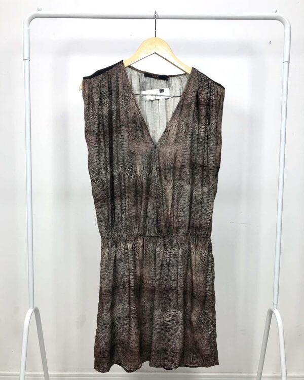 Vestido seda estampado curto ANIMALE - 40 - VENDIDO SISTEMA OTTO