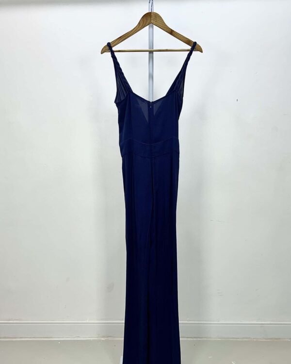 Macacão seda azul marinho detalhe nas alças ATEEN - 40 - VENDIDO SISTEMA OTTO