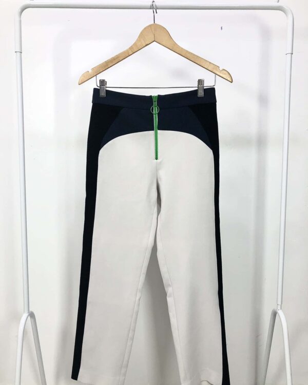 Calça p&b com zíper verde NK - 36 - VENDIDO SISTEMA OTO