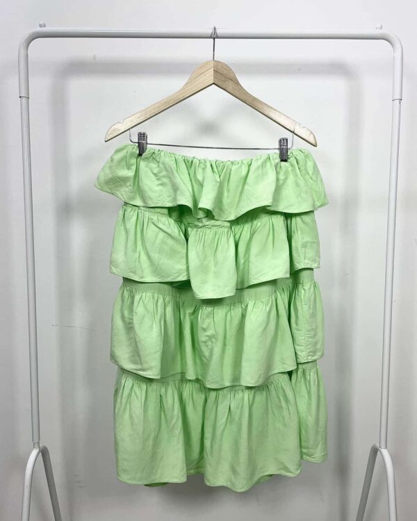 Saia verde babados TIG - P