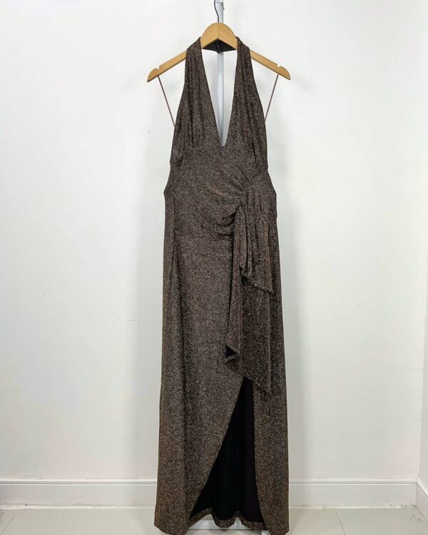 Vestido preto com lurex dourado BOBÔ - G