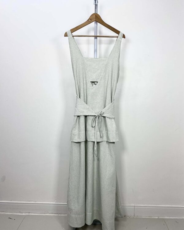 Vestido longo estamp verde texturizada ANPO - M *nunca usado* VENDIDO SISTEMA OTO