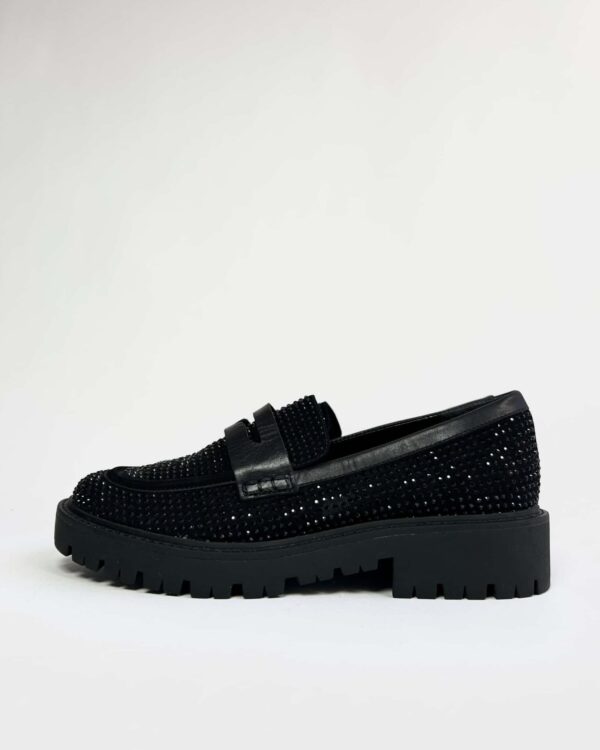 Mocassim tratorado preto com brilhos SCHUTZ - 37 - VENDIDO SISTEMA OTO