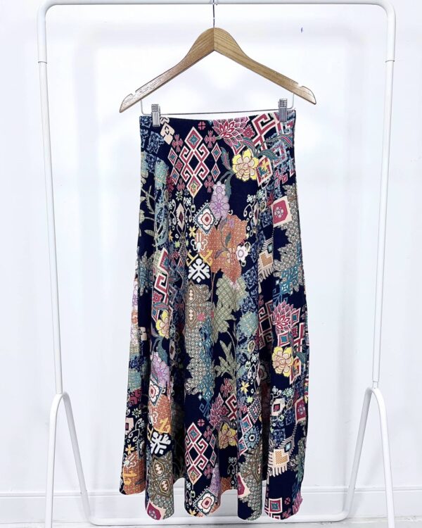 Saia midi preta com estamp FILLITY - P - VENDIDO SISTEMA OTTO