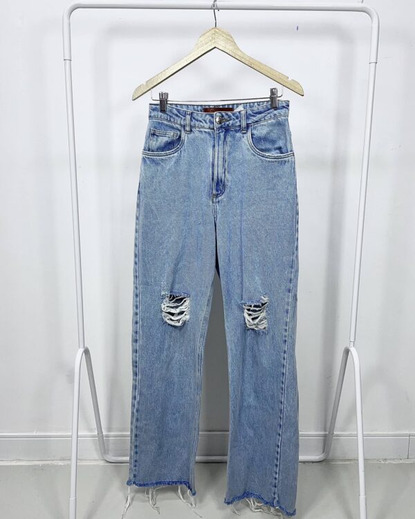 Calça jeans clara rasgada SHOULDER - M - VENDIDO SISTEMA OTO
