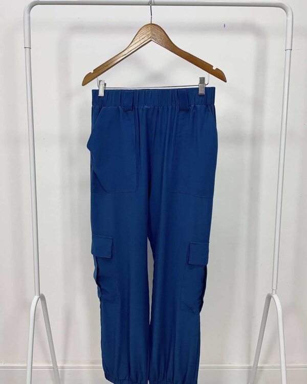 Calça azul de seda LE LIS BLANC - 42 - VENDIDO SISTEMA OTTO