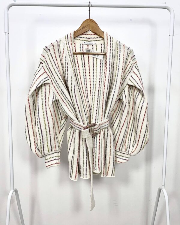 Kimono de tricot com listras coloridas LE LIS BLANC - P