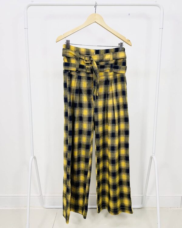Calça xadrez amarelo azul A. NIEMEYER -34 - VENDIDO SISTEMA OTO