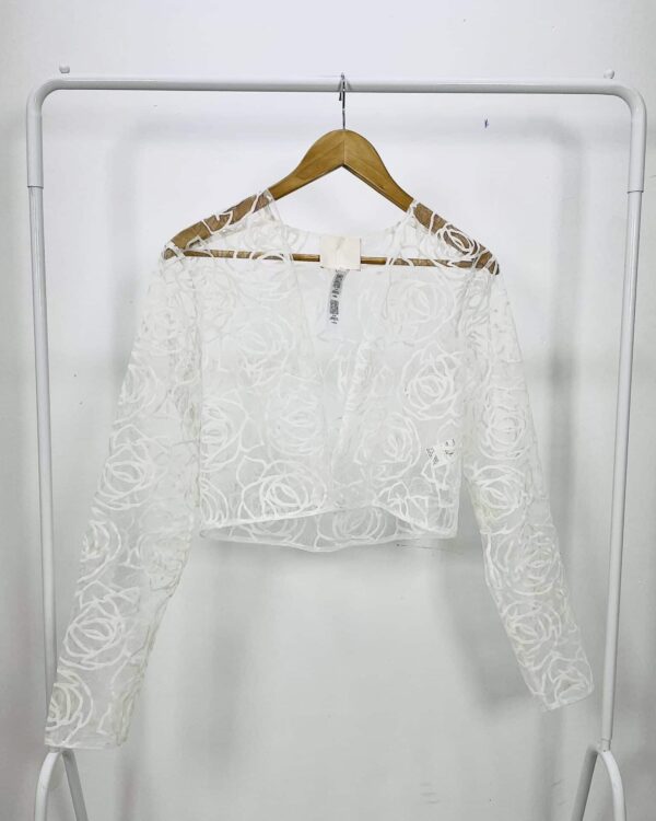 Casaqueto tule branco PAULA RAIA - P