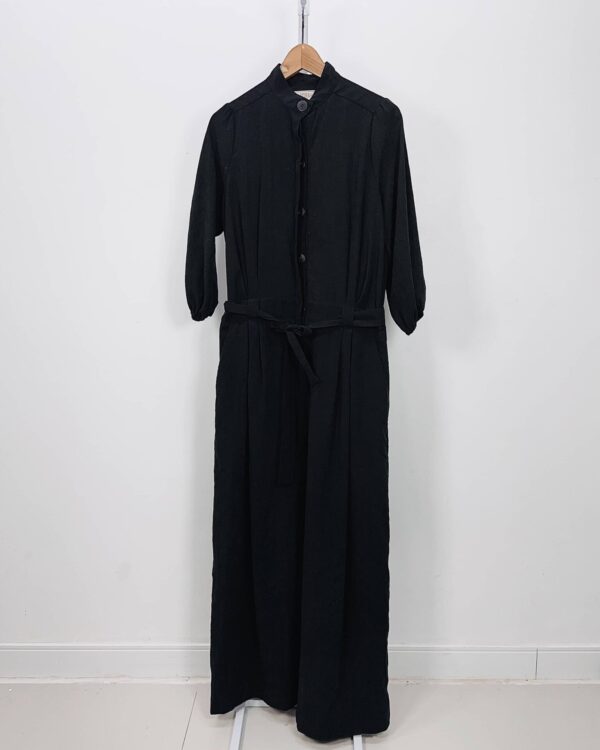 Macacão preto longo NORAH - P - VENDIDO SISTEMA OTO