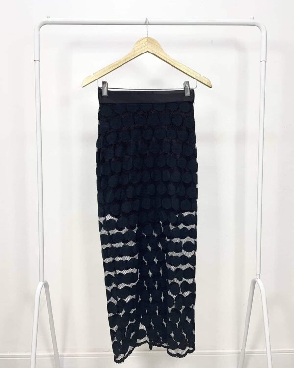 Saia preta de tela C CLUB - 38