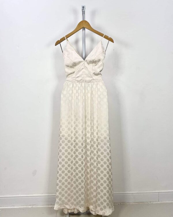 Vestido longo com poa rose BANA BANA - P - VENDIDO SIST OTO