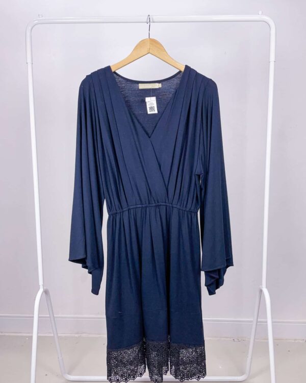 Vesido preto malha com renda na barra CRIS ZVEITER - G - VENDIDO SIUSTEMA OTO