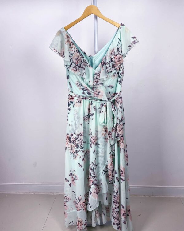 Vestido longo verde estampa floral - GG - VENDIDO SIST OTO