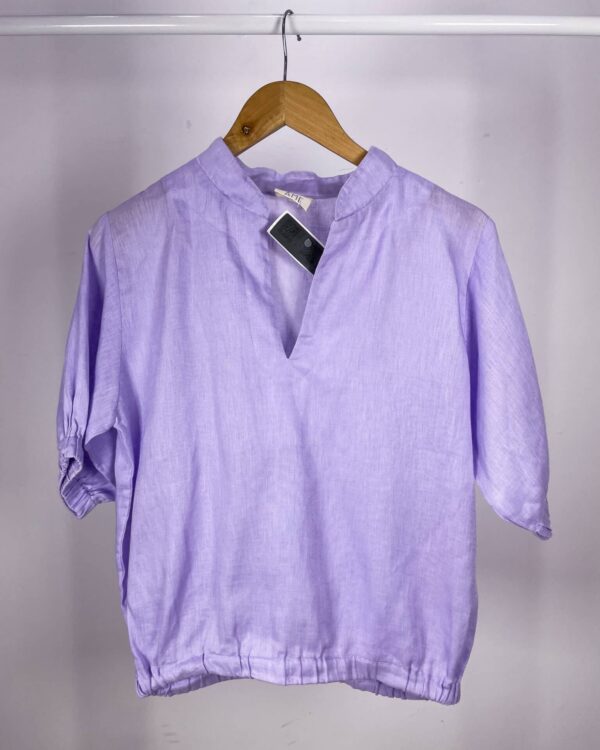 Blusa linho lilás ÂME - P - VENDIDO SISTEMA OTTO
