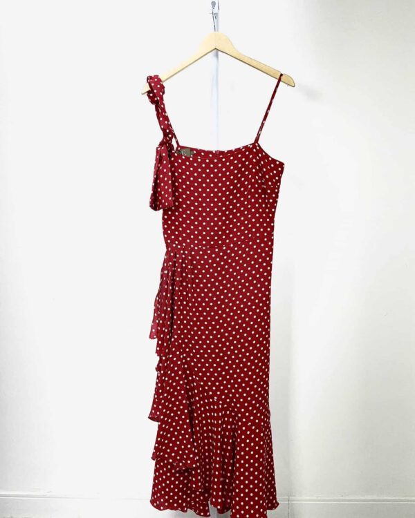 Vestido vermelho com poás FERNANDA CHIES - G - VENDIDO SISTEMA OTO