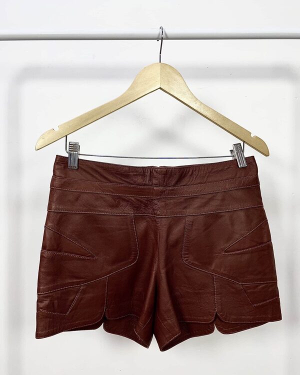 Short couro marrom CRIS BARROS - 36 - VENDIDO SISTEMA OTO