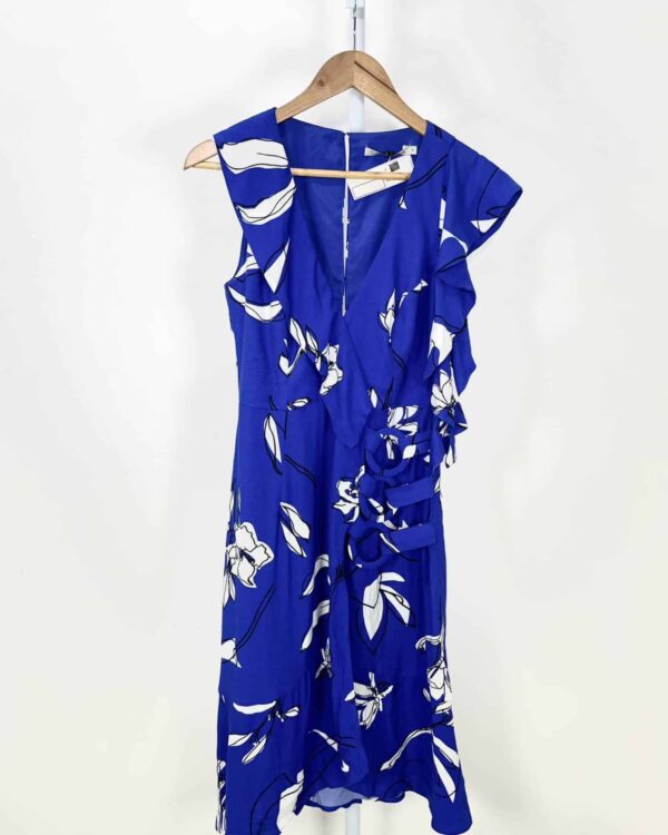 Vestido midi azul com estamp MARIA FILO - P - VENDIDO SIST OTO