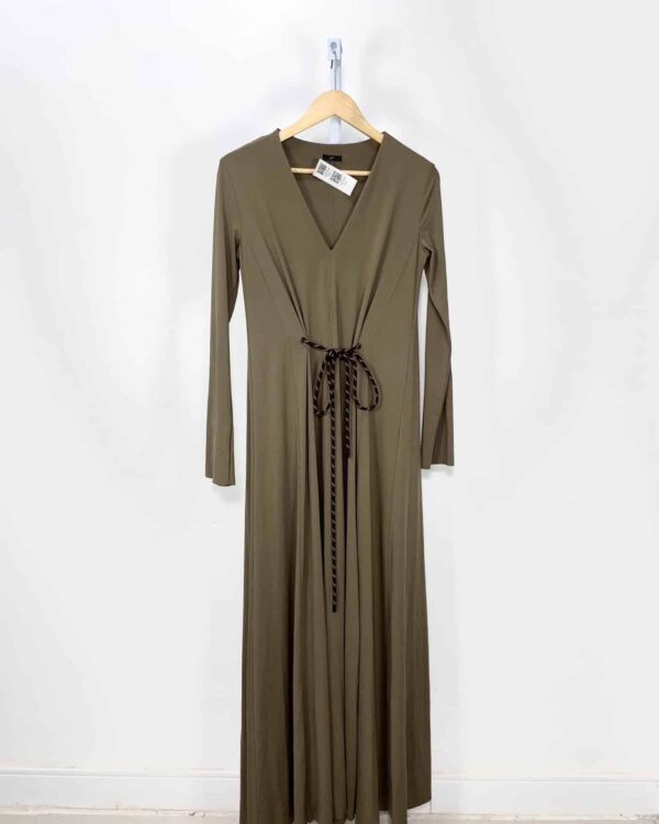 Vestido marrom de malha com manga comprida OSKLEN - P - VENDIDO SISTEMA OTTO