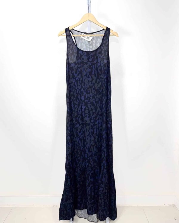 Vestido longo azul com estamp ANIMALE - 40 - VENDIDO SISTEMA OTO