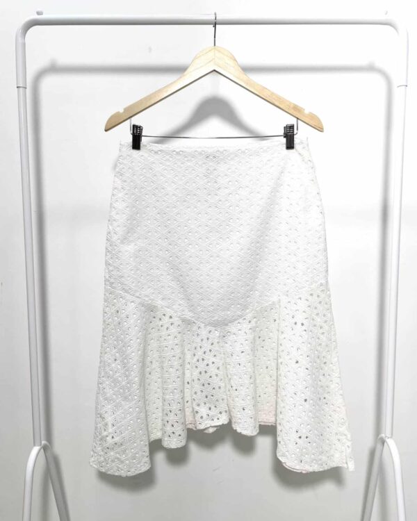 Saia midi laise branca LE LIS BLANC - 38- VENDIDO SISTEMA OTTO