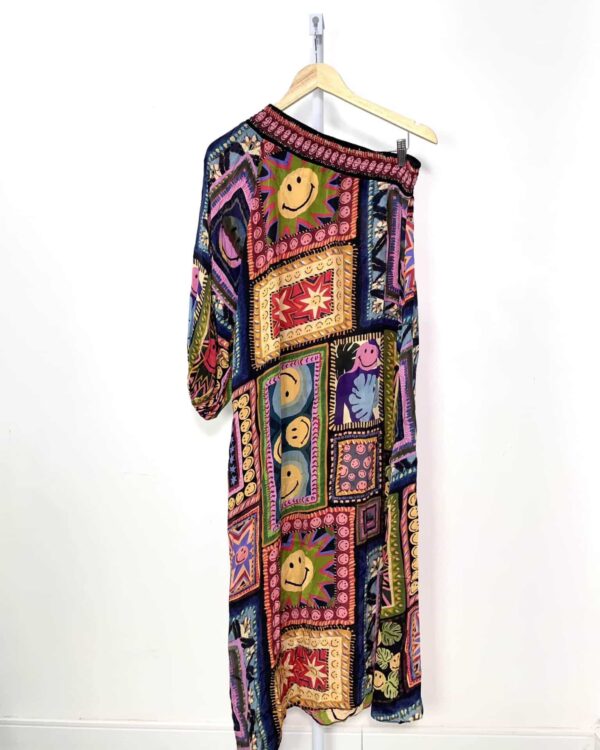 Vestido um ombro só com estamp smile  FARM GLOBAL - P - VENDIDO SISTEMA OTO