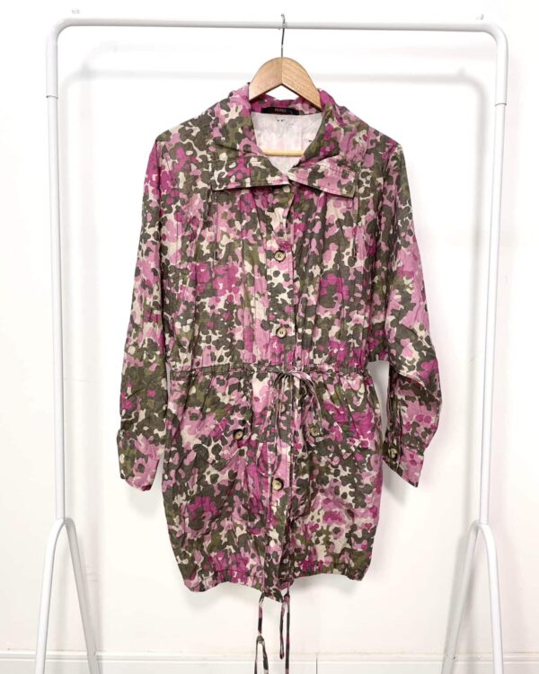 Vestido curto estamp militar com rosa ANIMALE - 40 - VENDIDO SISTEMA OTO